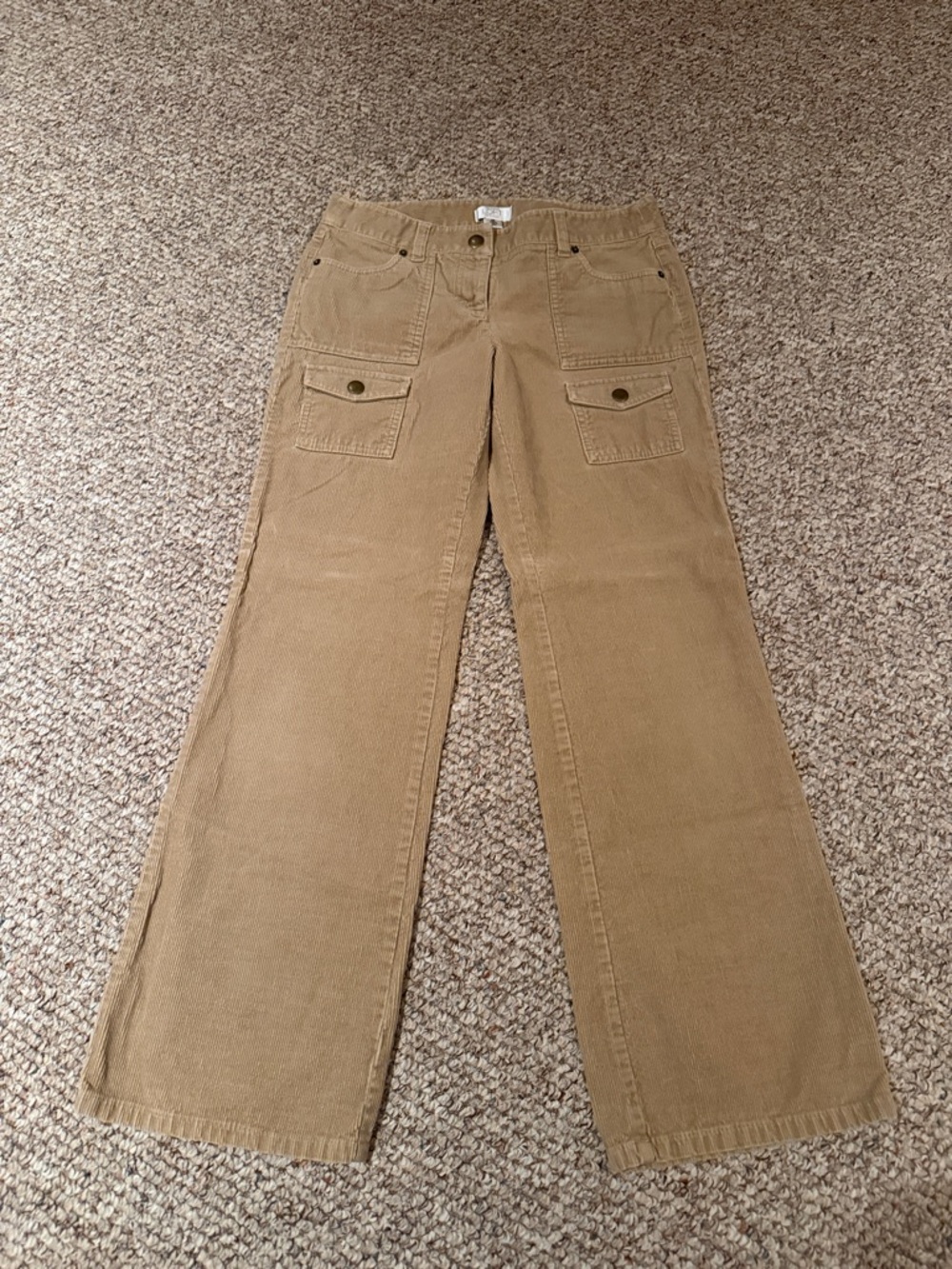 LOFT Wide-Leg Corduroy Pants in Camel